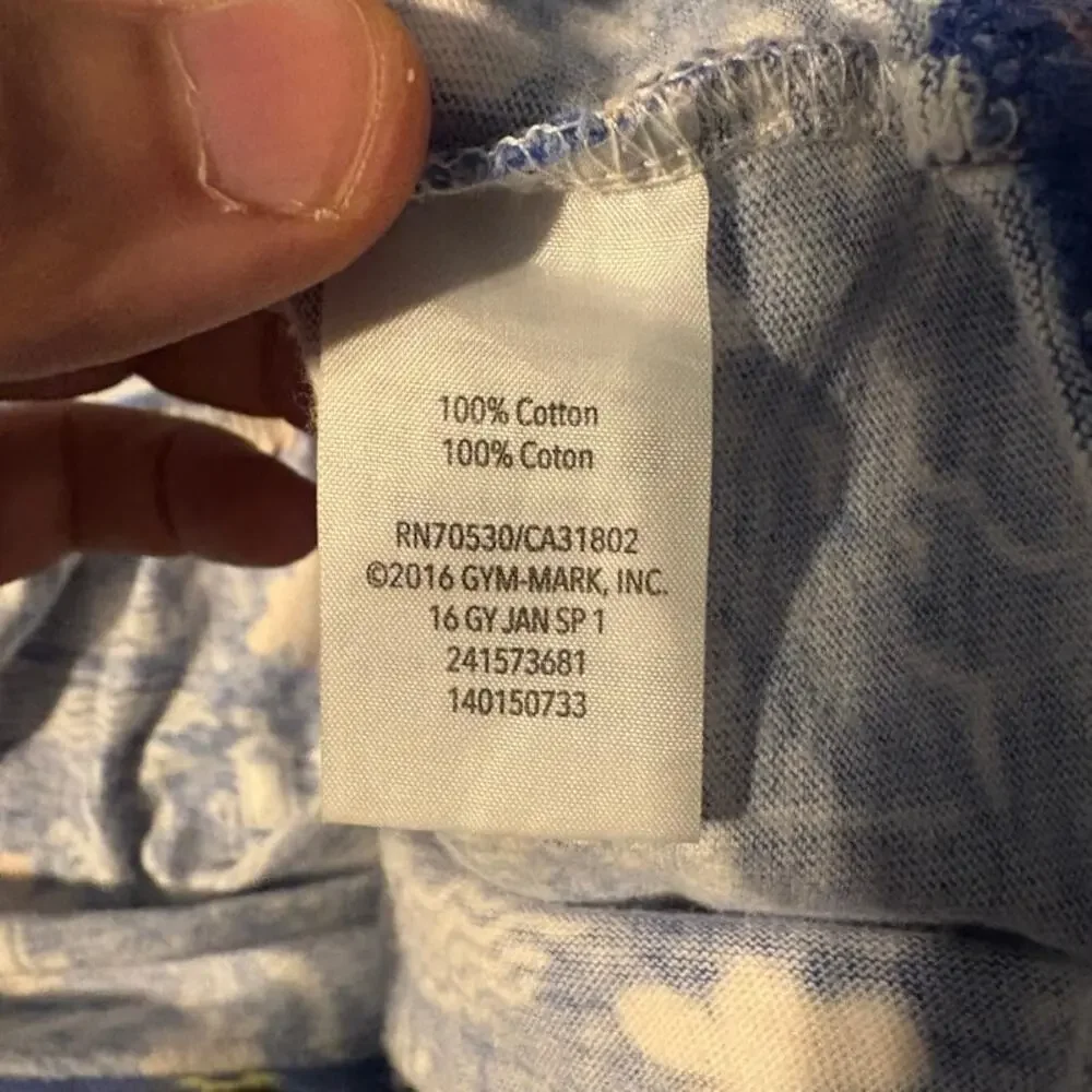 Gymboree Girls sz L (10-12) Romper Blue White Beach Ocean